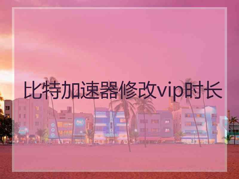 比特加速器修改vip时长